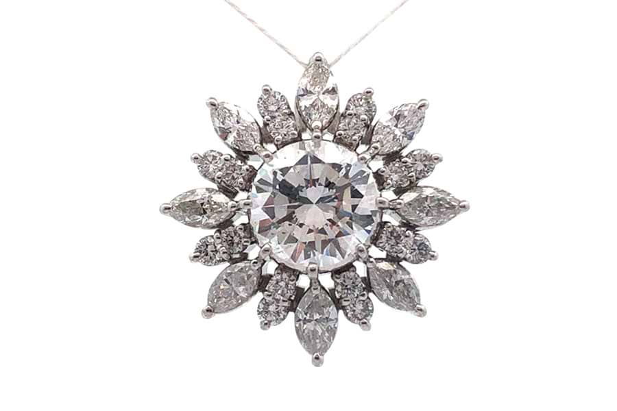 Pt900×ダイヤモンドペンダントトップ D2.06ct MD1.40ct