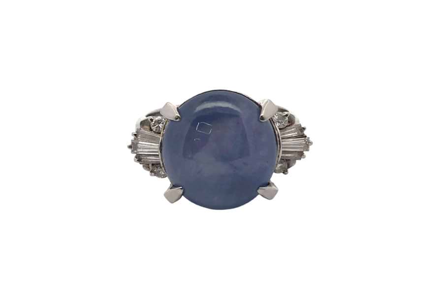 Pt900×サファイア×ダイヤモンドリング S18.50ct MD0.47ct