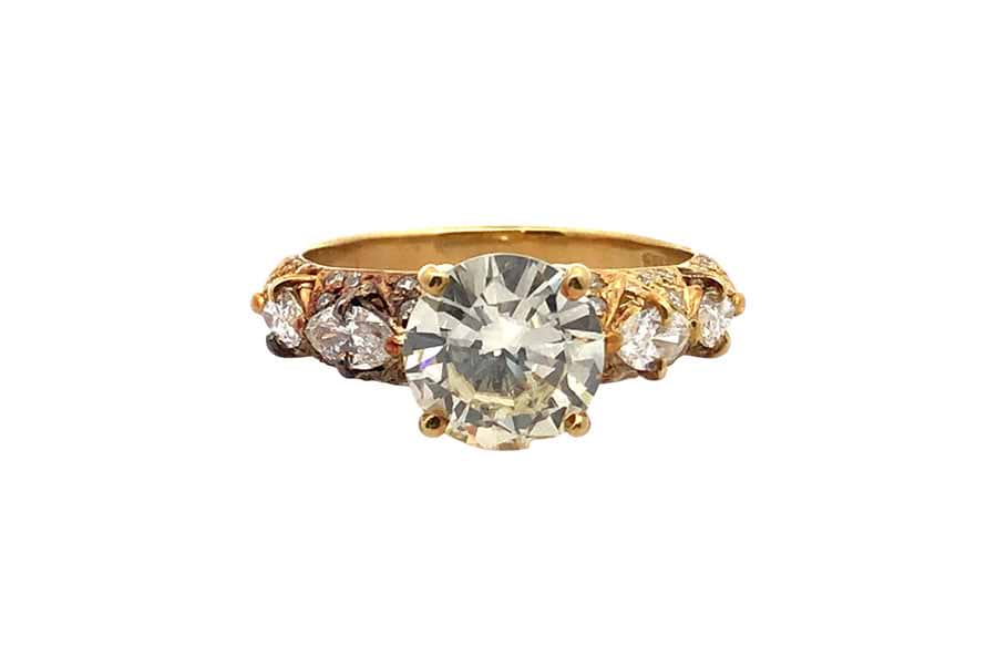 K18×ダイヤモンドリング D2.020ct MD0.72ct
