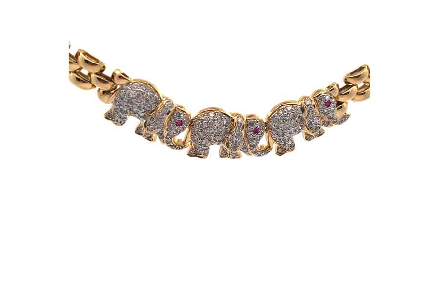 K18×サファイア×ダイヤモンドネックレス S0.05ct MD1.33ct