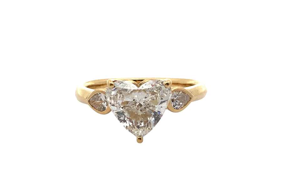 K18×ダイヤモンドリング D2.216ct MD0.25ct