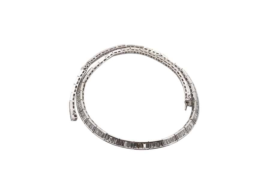 K18WG×ダイヤモンドネックレス MD10.00ct