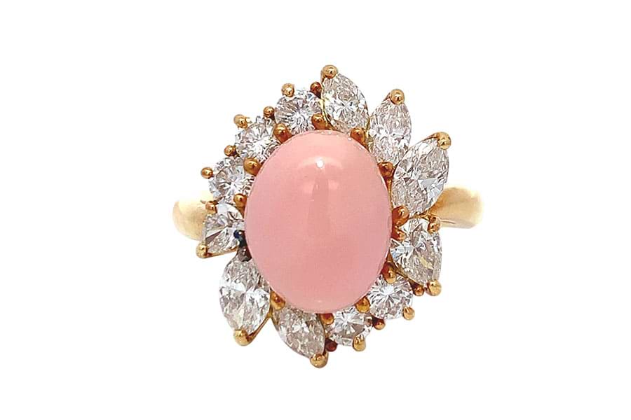 K18×コンクパール×ダイヤモンドリング コンクパール5.77ct MD1.75/0.650ct