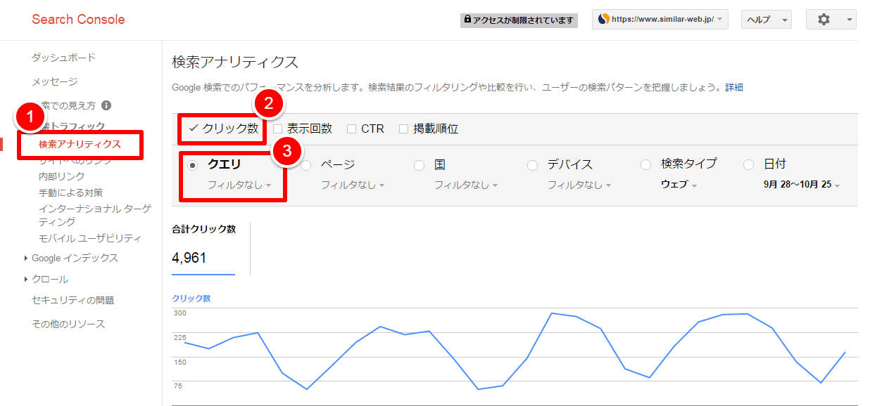 Google Search Console ダッシュボード