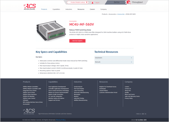ACS עיצוב אתר אינטרנט