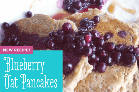 Gluten-free Vegan Blueberry Oat Pancakes thumbnail