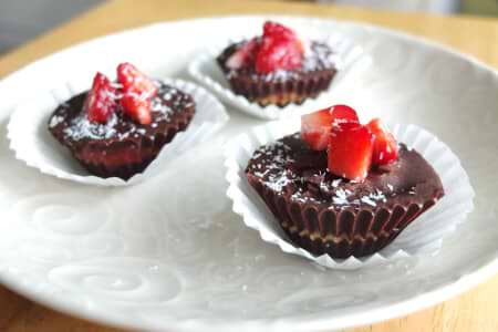 Strawberry Almond Butter Chocolate Cups thumbnail
