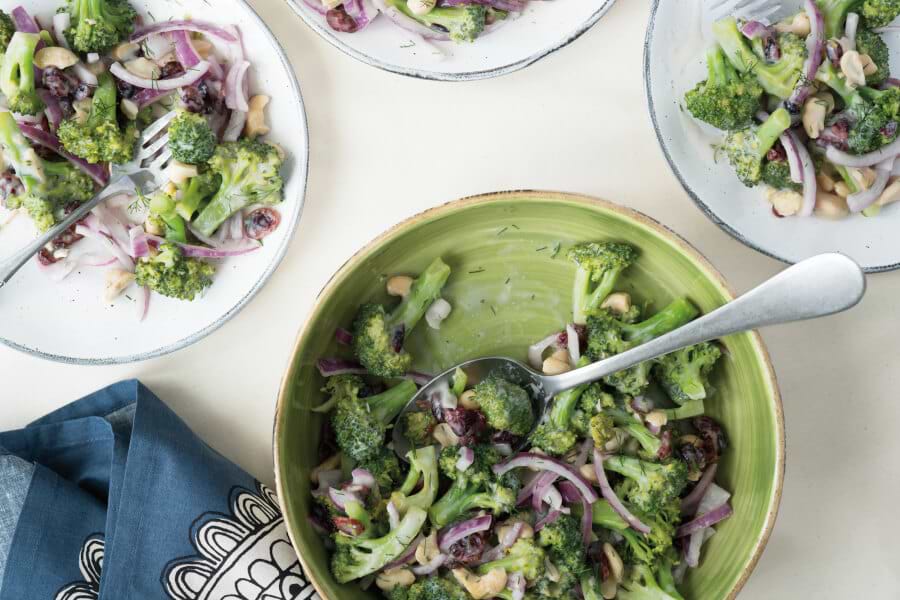 Broccoli and Cranberry Salad with Creamy Dill Dressing thumbnail