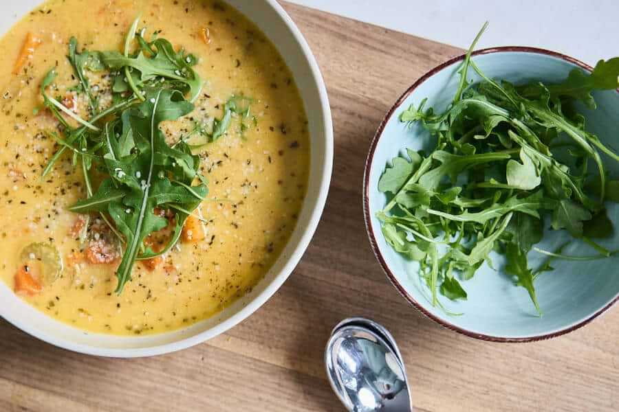 Creamy Carrot & Sweet Potato Soup thumbnail