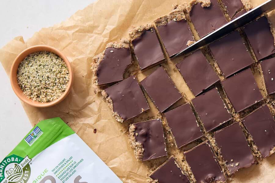 No-Bake Chocolate Hemp Nut Butter Bars thumbnail