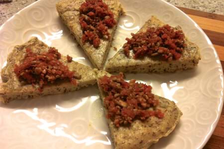 Chickpea Bread with Sunflower Seed Pesto: Gluten-free Recipe thumbnail