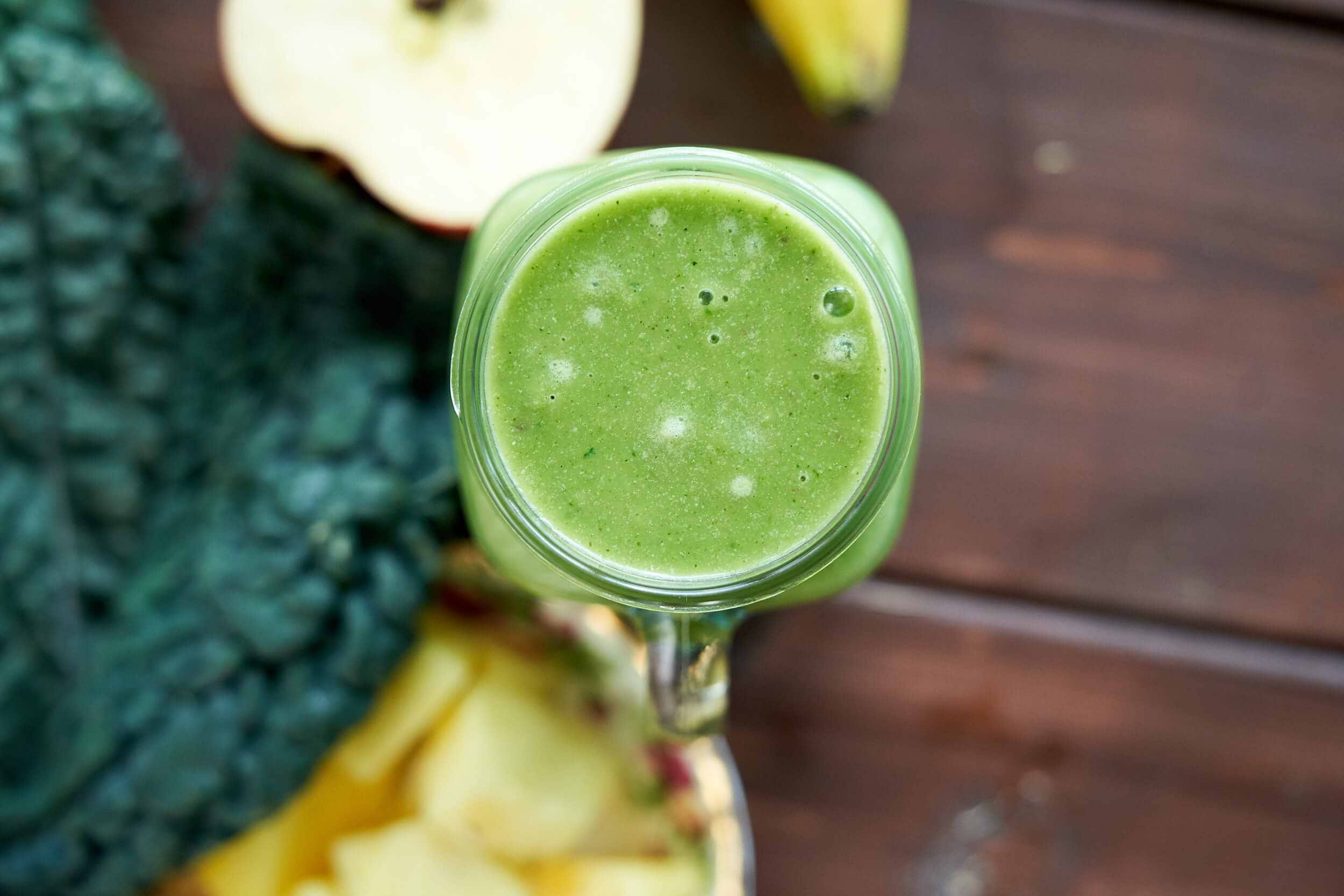 Green Smoothie with Kale, Pineapple and Banana Ingredients
