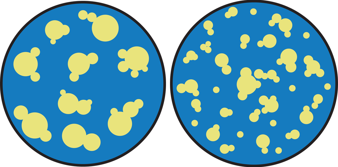 homogenized fat globules