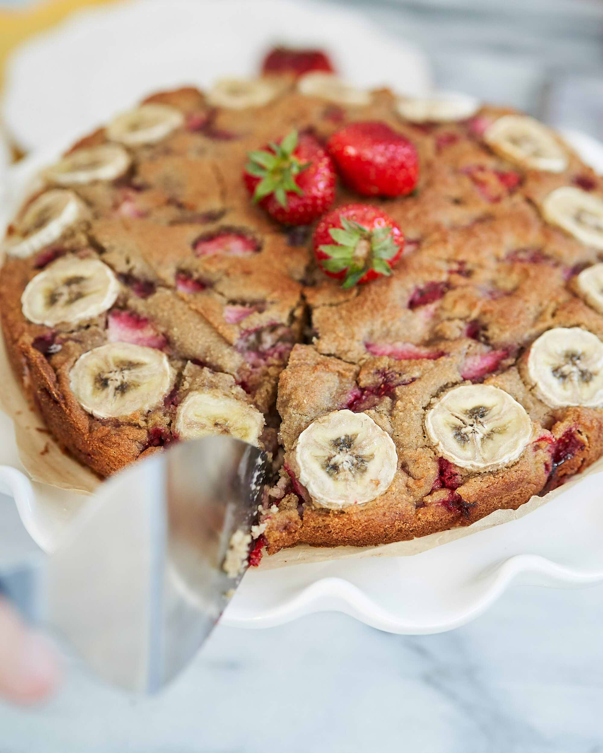 Gluten-free Strawberry Banana Cake