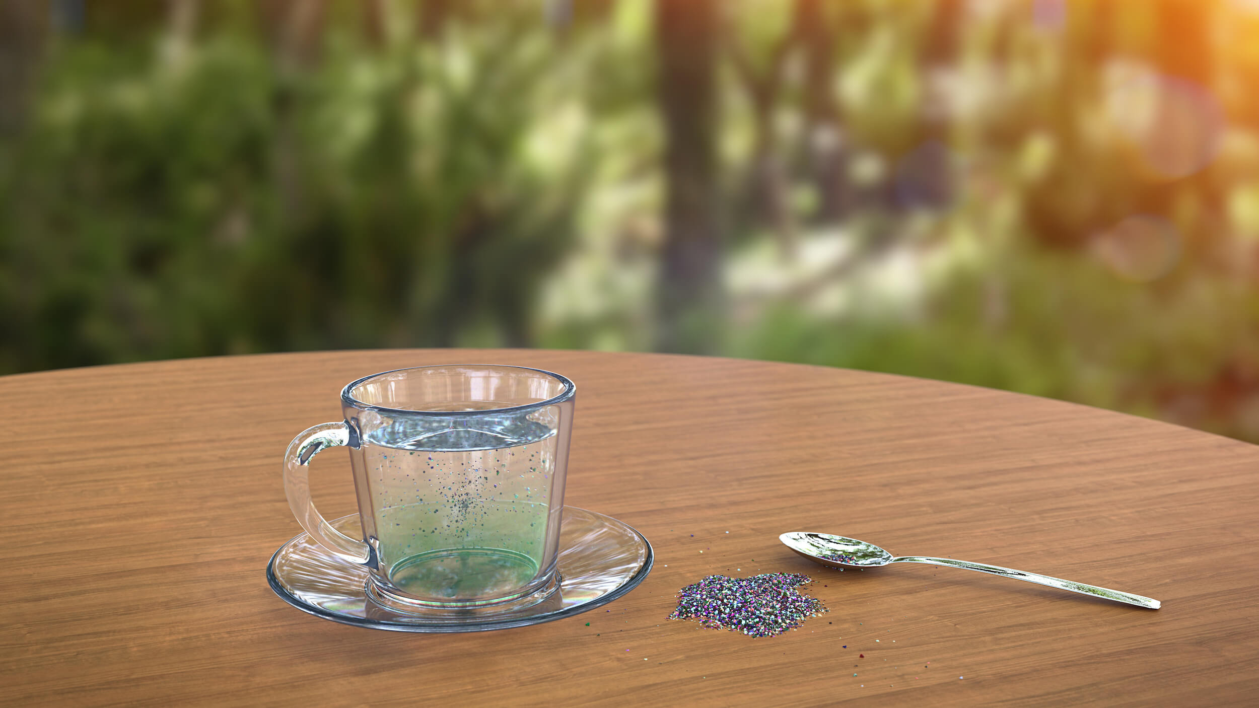Microplastics in a cup of tea.