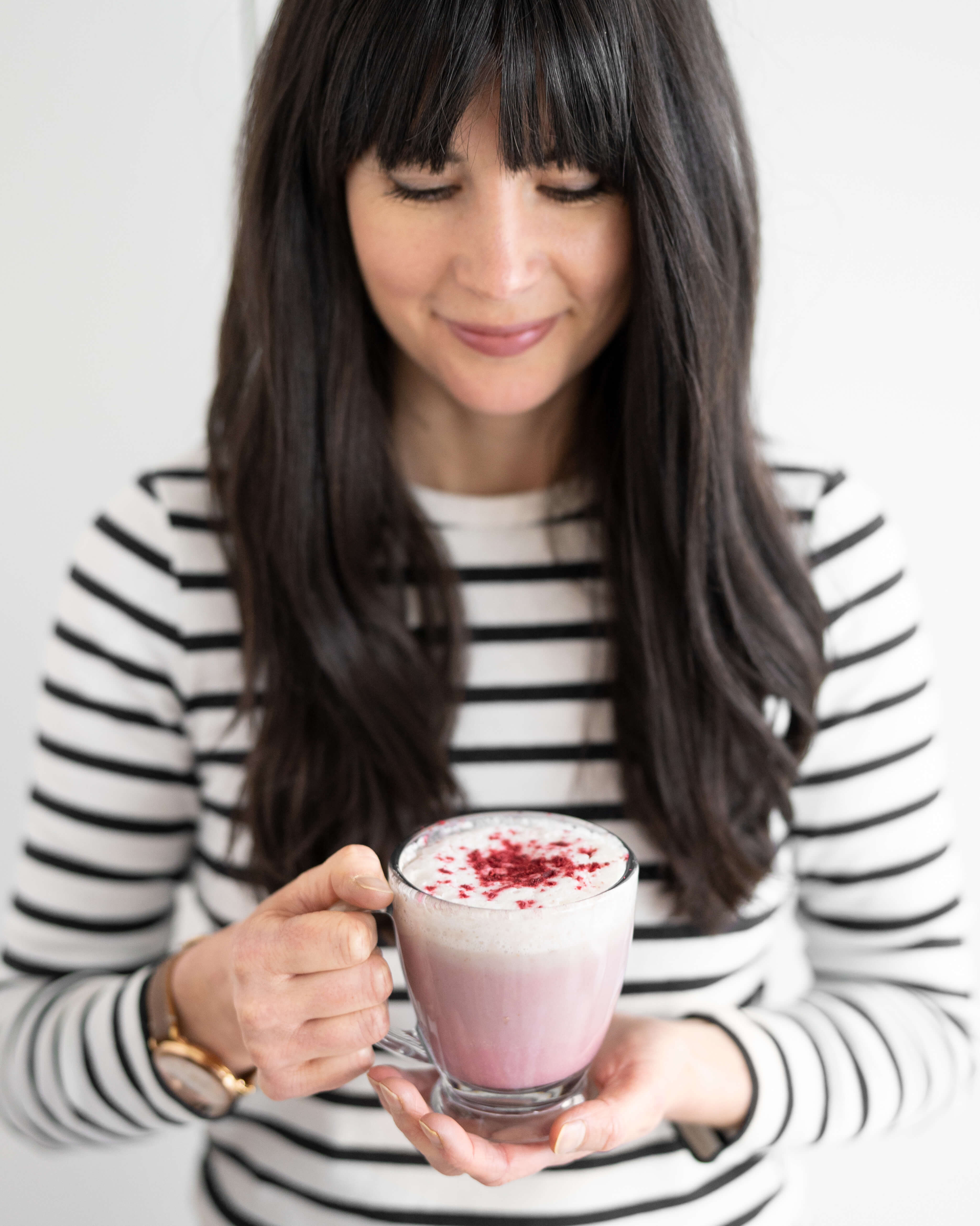 Joy with superfood pink latte