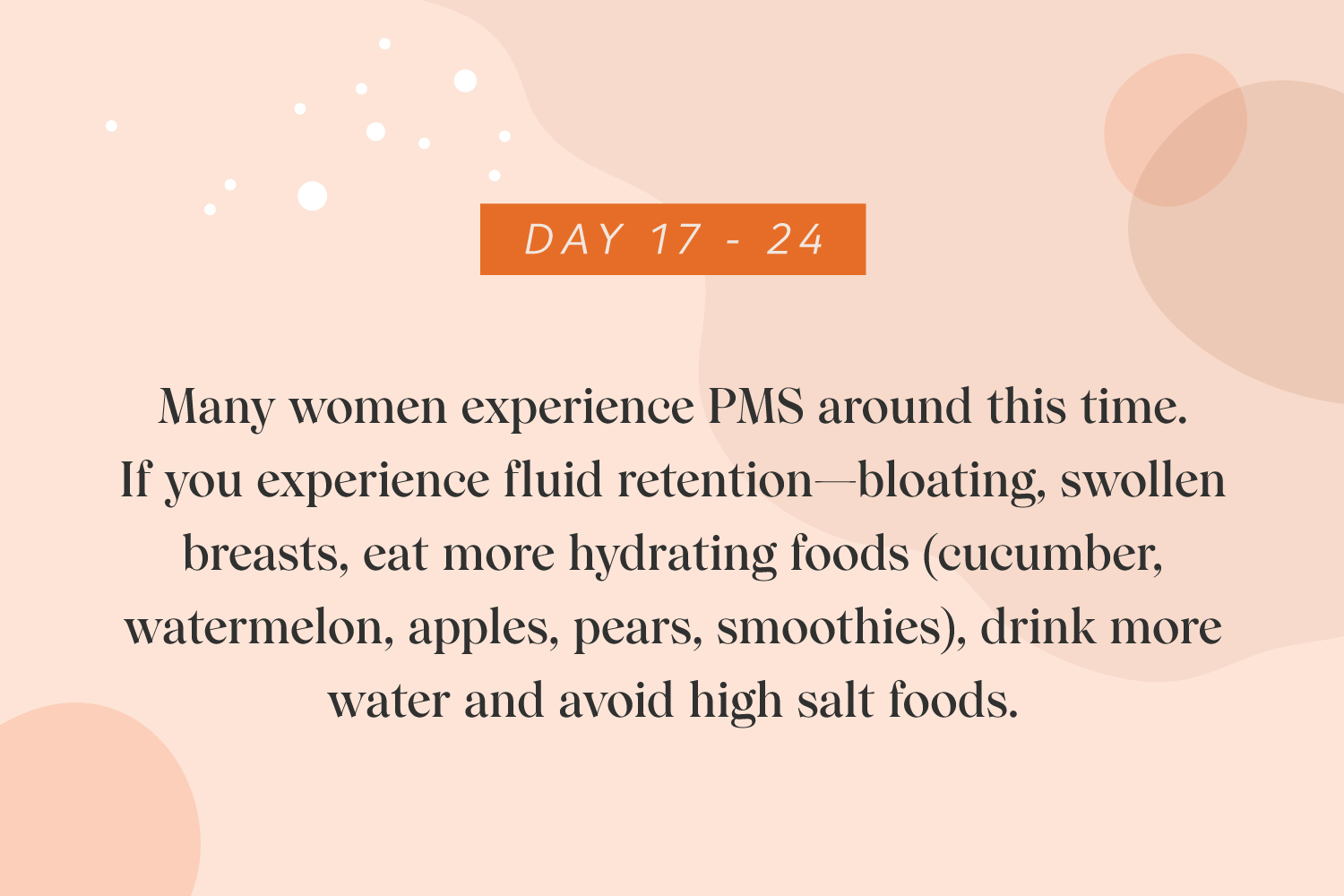 Day 17-24 menstruating woman