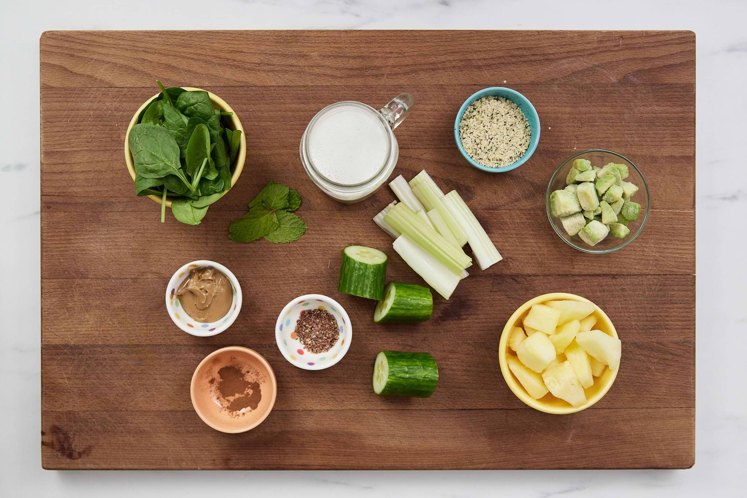 Ingredients for green smoothie