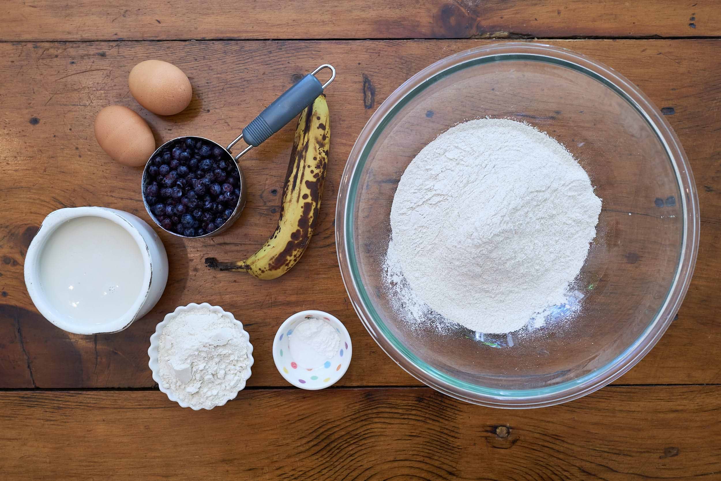 ingredients for gluten-free pancakes