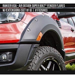 Ford Ranger USA Super Bolt® Fender Flares - Air Design