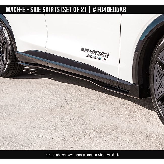 Ford Mach-E 22-25 Side Skirts Glossy Black - Air Design