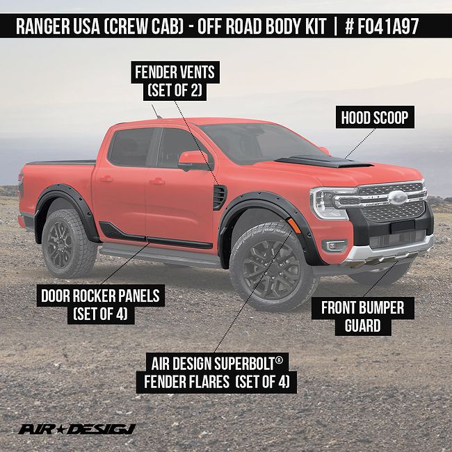 Rocker Panel Kit | FORD RANGER LARIAT 2024 Rocker Panel Kit | FORD RANGER LARIAT 2024