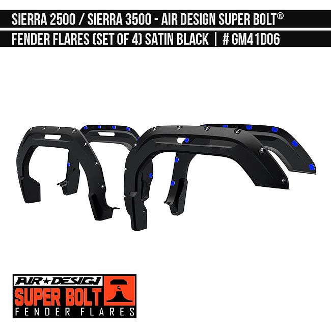 Sierra 2500/3500 19-22 Super Bolt® Fender Flares | AirDesign