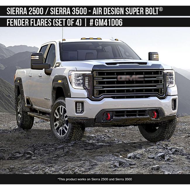 Sierra 2500/3500 19-22 Super Bolt® Fender Flares | AirDesign
