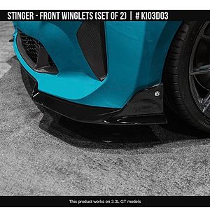 Engine Hood Vent Cover, 2 Pcs Engine Hood Air Vent Cover Carbon Fiber Front Upper Bonnet Hood Air Outlet Cover Replacement For Kia Stinger 2018 To 2023 (Gloss Black Carbon Fiber), Hood