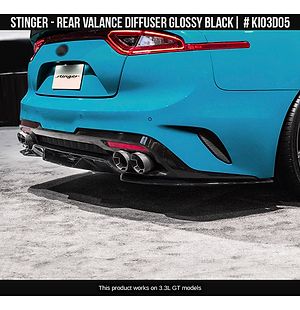 Kia Stinger 18-23 Front Winglets Glossy Black - Air Design