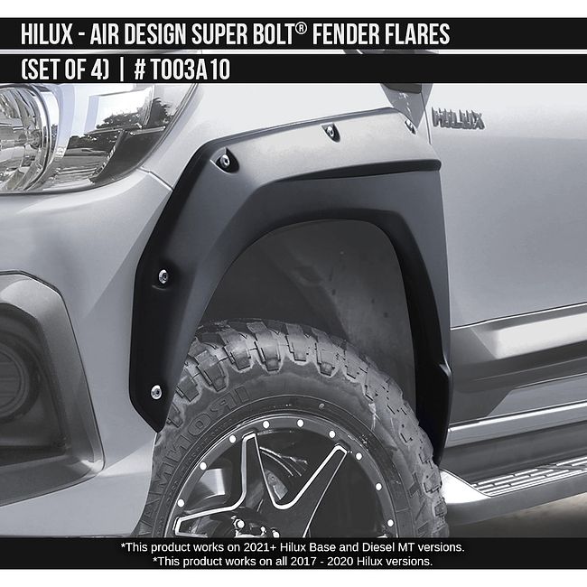 2021 hilux fender flares discount
