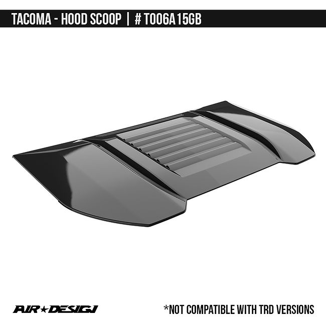Toyota Tacoma 2024-2025+ Hood Scoop Gloss Black - Air Design