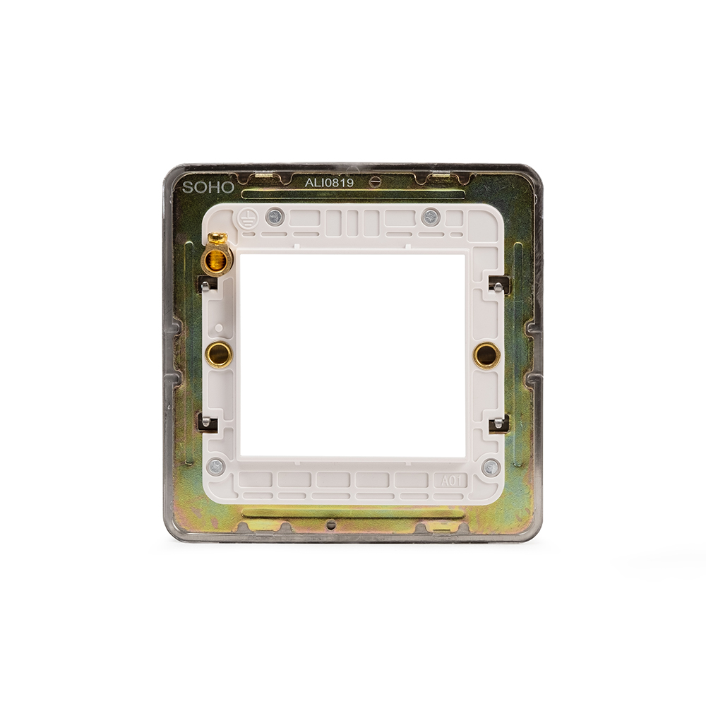Soho Lighting Brushed Chrome Flat Plate Single Data Plate 2 