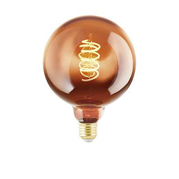 Eglo LED E27 Copper Vap G125 Spiral Dimmable LED  Bulb 4W 2000K - 4 Pack