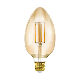 Eglo LED E27 Vintage B80 Dimmable LED  Bulb 4.5W 2200K - 4 Pack