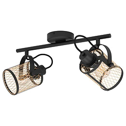 EGO Lighting Verdant Double Caged Adjustable Ceiling Spotlight Rail
