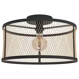 EGO Lighting Verdant Large Black & Brass Caged Ceiling Light
