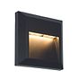 Saxby Severus Square Indirect IP65 1.1W Warm White Matt Black Outdoor Wall Light