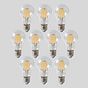 10 Pack - Soho Lighting 8w E27 ES GLS LED Light Bulb 3000K Standard Straight Filament Dimmable High CRI
