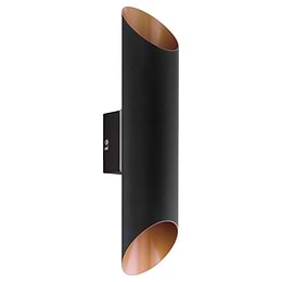EGLO Agolada Black and Copper IP44 Outdoor Up Down Wall Light