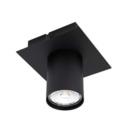 Eglo VALCASOTTO Black Cylindrical GU10 LED Spotlight 4.5W