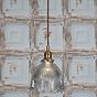 Soho Lighting D'Arblay Lacquered Antique Brass French Style Scalloped Prismatic Glass Dome Pendant Light