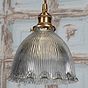 Soho Lighting D'Arblay Lacquered Antique Brass French Style Scalloped Prismatic Glass Dome Pendant Light