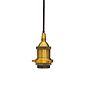 Soho Lighting Antique Gold Decorative Bulb Holder with Black Round Cable