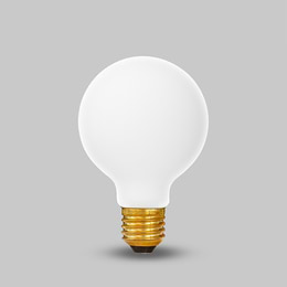 Soho Lighting 8W 2800K Warm White E27 Matt White G80 Dimmable LED Bulb