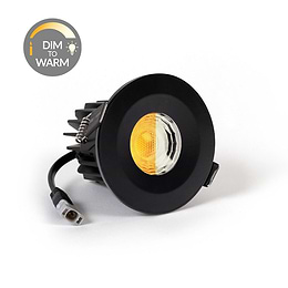 Soho Lighting Matt Black CCT Dim To Warm LED Downlight Fire Rated IP65