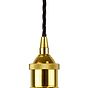 Soho Lighting Gold Decorative Bulb Holder with Black Twisted Cable