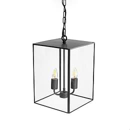 Soho Lighting Langdon Lantern Pendant Small Matt Black