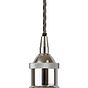 Soho Lighting Nickel Decorative Bulb Holder with Grey Twisted Cable