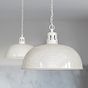 Clay White Cream Rustic Dome Dining Room Pendant Light - Berwick - Soho Lighting
